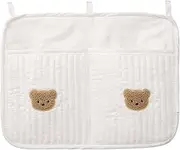Baby Bedside Storage Bag,Cradle Storage Bag for Baby Bedside, 2 Pockets | Nursery Storage, Bedside Organizer, Crib Accessories for Strollers Baby Cribs and Toys