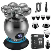 5 in 1 Washable Head Shaver Kit for Man Razor Facial Shaving Nose hair Set Waterproof With LED Display