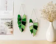 Leaf Glass Art, Monstera Stain Glass, Nature For Home, Nature Leaves Decor