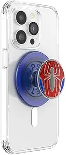 PopSockets: PopGrip Round for MagSafe - Includes Adapter Ring for MagSafe - Extendable Base and Handle with an Interchangeable Top for Smartphones and Cases, Spiderman - Peter Parker Suit