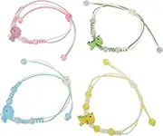 WOFASHPURET Girls' Cartoon Dinosaur Bracelet Jewelry Beaded String Dinosaur Hand Chain Rustproof Comfortable