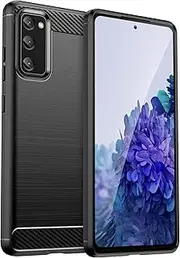 HEYUS Case for Samsung Galaxy S20 FE 5G/4G, Shock-Absorption Brushed Flexible Soft Carbon Fiber Protective Cover for Samsung Galaxy S20 FE 5G