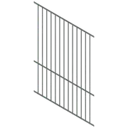 ProtectorAl 1201-2400W x 1200H Monument Flat Top Square Picket Pool Fence Panel Raked 16-30º