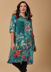[TS] Taking Shape Natural Revival Tori Dress Size 12 in Print, Viscose - Plus Size Women's Clothing Print