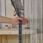 New Crystal Bead String Curtain 1X2 M Tassel Gauze Curtain Decoration