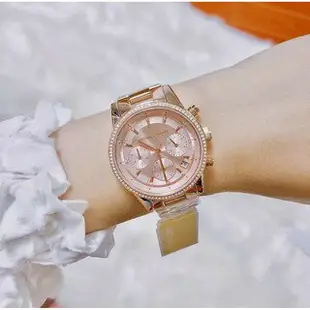 帝安諾-實體店面 Michael Kors MK 點綴圓潤腕錶 不鏽鋼錶帶 女錶 時尚 腕錶 手錶 MK6357