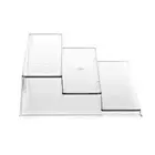 5 x Clear 3-Tier Shelf Kitchen Organiser Spices Rack Jar Display Stand Storage