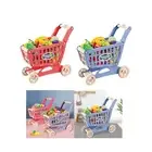 Kids Shopping Cart Grocery Carts Toy for Make up Holder Desk Decor Storage