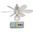 Ceiling Fan LED Lamp E27 Base 52cm Socket Fan Lamp Remote Control (White)