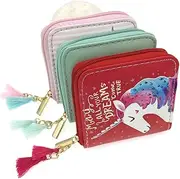 [TENDYCOCO] Ladies Cartoon Design Wallet Short Zipper Wallet PU Material for Students