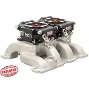 Fitech Go EFI 2 x 4 Barrel Throttle Bodies 1200Hp Power Adder System Forced/Blown Power - Black, FH30064