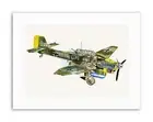 WAR BOMBER PLANE 1936 STUKA GERMANY CUTAWAY Poster Drawing Military Canvas art