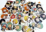 One Piece 40 Mini Assorted Vinyl Chibi Sticker, No Repeat, SHIP FROM USA