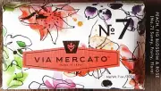 Via Mercato No.7 Soap Bar - Peach, Fig Blossom and Rose 200 gram (7 Oz) Italy