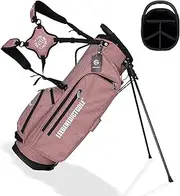 L&B Golf Stand Bag, Golf Bag with Stand, with 5 Zippered Pockets, Handles, Adjustable and Removable Shoulder Straps，Caliber 8.5