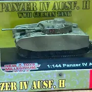 Vintage WWII Classic Armor German Panzer IV Ausf.H Tank 1:144 Scale Display Case