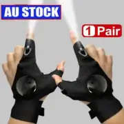 Pair Finger Gloves with LED Light Flashlight Tools Outdoor Gear Rescue Torch CE
