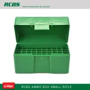 Rcbs Flip Top Small Rifle Ammo Box Ammunition Case 17 - 223 Rem 357 Rem 7mm Tcu