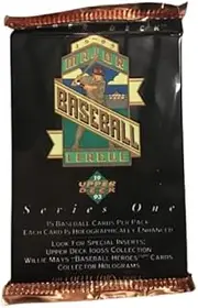 1993 Upper Deck Series 1 Baseball 15 Card foil Pack