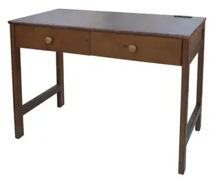 【尚品傢俱】YC-03 雙抽全實木書桌3.5尺-洗白色(含玻+插座)~~另有胡桃色~~