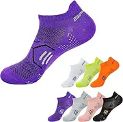 [Ivedin] 7 Pack Thin Sports Socks Combed Cotton Unisex Highly Breathable and Sweat-Absorbing Candy Colors One Size UK 6-8 Colorful 34-42, Colourful, 34-42