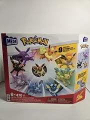 MEGA Pokemon Eevee Evolution Construction Set with 9 character figures 470pc