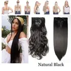 Thick Double Wefts Clip In AS Human Hair Extensions 18 Clips Full Head For Woman