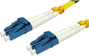 OS1 Singlemode Fibre Optic Cable | Duplex LC to LC | LSZH Yellow | 0.5 to 10 Meter 0.5