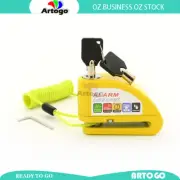 Yellow 110DB Motorcycle Alarm Brake Rotor Disc Lock scooter electric bike AU