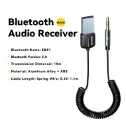 Bluetooth 5.0 Car Audio Adapter - Wireless Transmitter & Receiver 3.5mm Jack