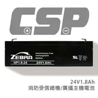 在飛比找樂天市場購物網優惠-【CSP】NP1.8-24 (24V1.8AH) /緊急照明