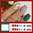 Press on Nails Christmas False Nails Christmas Fake Nails Lady