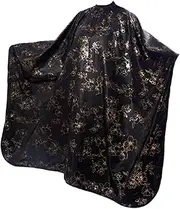 FOMIYES 1pc Hairdressing Cape for Salon Use Black Printed Haircut Cloak Professional Hair Styling Apron for Hair Coloring and Perming Durable and Practical Design