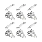 6Set Stainless Steel Sewing Hooks and Eyes Closure Set (14x18mm, Silver)