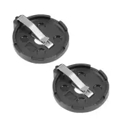2 Pcs CR2025 CR2016 Horizontal Battery Holder Black