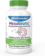 DrFormulas Saccharomyces Boulardii Probiotic 10 Billion CFUs | Nexabiotic S boulardii, Immune and Digestive Support Supplement, 60 Stomach Acid Resistant Probiotics Capsules