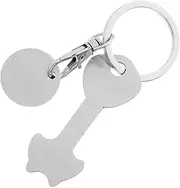 [Baluue] Portable Stainless Steel Trolley Tokens Keyring Efficient Shopping Cart Access Tool for Supermarkets Parks Malls Durable Coin Pendant for Easy Accessibility
