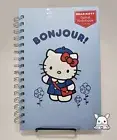 Sanrio Hello Kitty Blue Spiral Notebook Hard Cover Bonjour French Paris