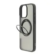 iPhone 16 Plus Tough Case Cover with 360o Rotating Stand: Multi-Functional Design for Lens and Screen Protection, Compatible With Magsafe - Black