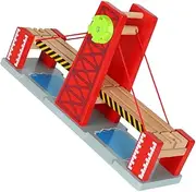 Wooden Lifting Bridge Toy Model Train Set Railroad Bridge Tracks DIY Train Tracks Toys for Boys and Girls Boys Girls