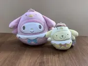 Squishmallow 5” Hello Kitty Pompompurin NWt Plush Sanrio Chick 8” My Melody Set