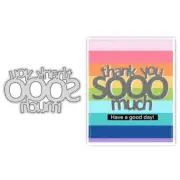Thank You so Much Words Phrase Metal Cutting Dies Scrapbooking Card Craft