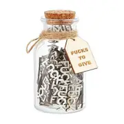 Bad Mood Gift Bottle Pieces Vent Wooden Fucks Letter Gift Jar Funny Office Colleague Friend A