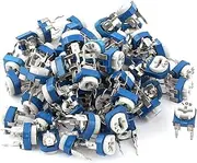 Aexit 60Pcs (Potentiometer) UKM-065 1M Ohm 3 Terminals Trimmer Potentiometer (45ry359qf343) Adjustable Resistor