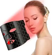 Red Light Therapy for Face, 7+1 Colors Near-Infrared 850nm Red Light Mask, Portable Rechargeable, Red Light for Therapy at Home&Travel