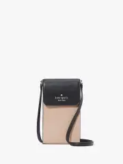 Madison Colorblock Saffiano Leather North South Flap Phone Crossbody