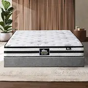 Bedra Bedding Double Mattress 22cm Certified Bonnell Spring Bed Mattress with Silver-Ion Fabric & 6-Turn Coil System & Breathable & Medium-Firm