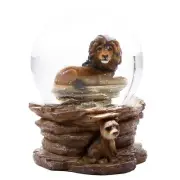 PT Lion on a Rock in a Water Globe