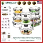 24-Piece Leak-Proof Borosilicate Glass Containers - Dishwasher & Microwave Safe