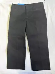 French Toast Boys' Pant School Uniform Black Flat Front Size 4